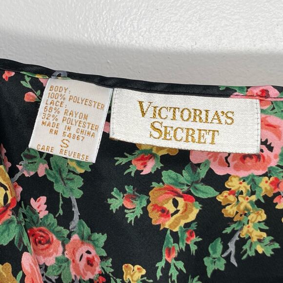 Victoria's Secret Gold Label VTG spagghetti Strap Cropped Cami floral Small - Picture 10 of 10